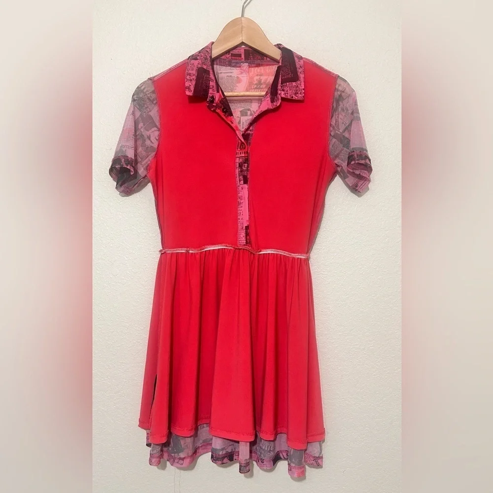 Urban Outfitters Pink Mini Polo Collar Dress - Picture 7 of 11